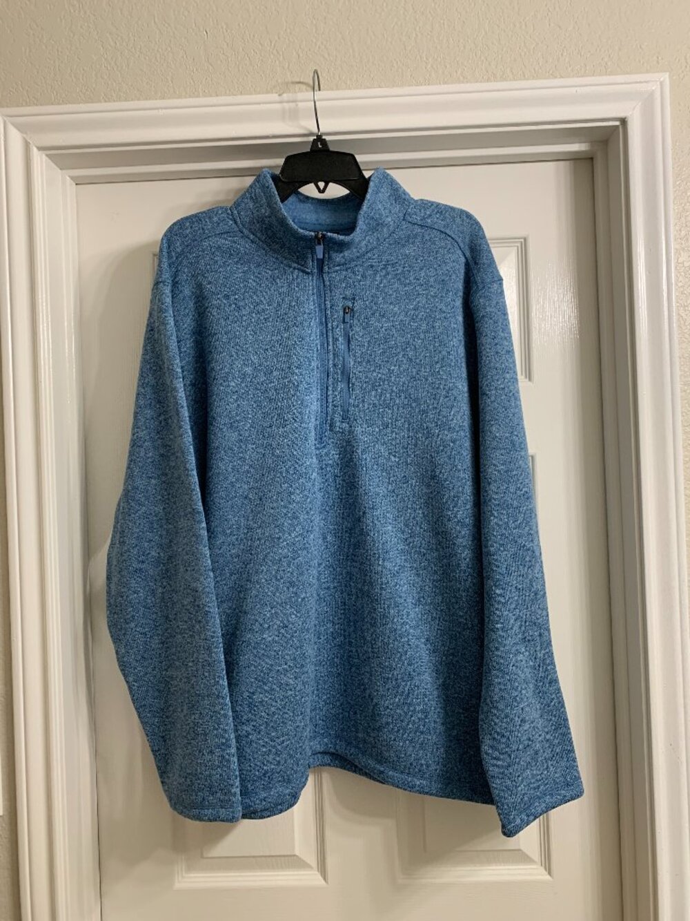 Eddie Bauer Men's Blue Fleece 1/4 Zip Jacket, Size 2X (NWT)